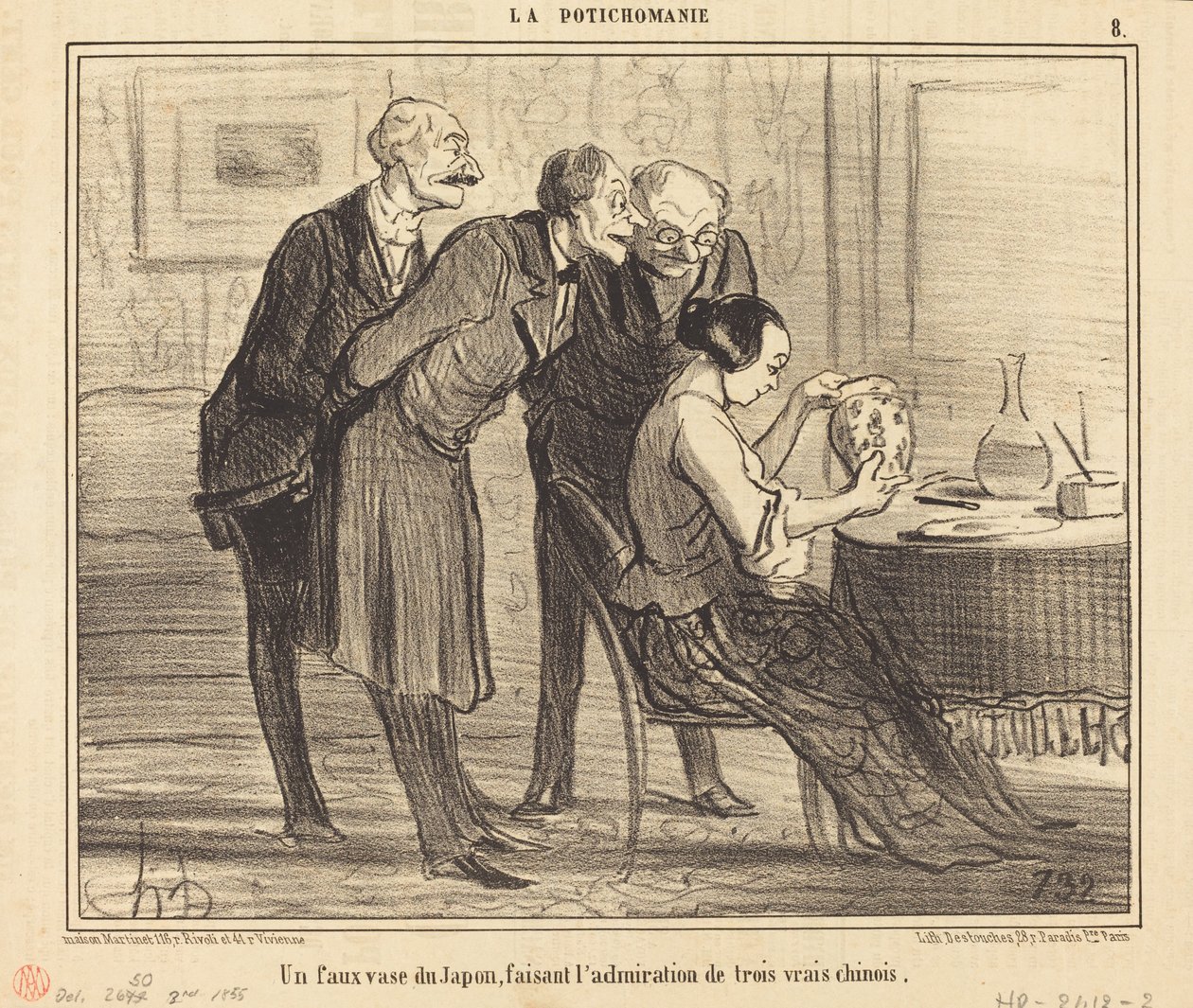 Japonya yapımı sahte bir vazo... by Honoré Daumier
