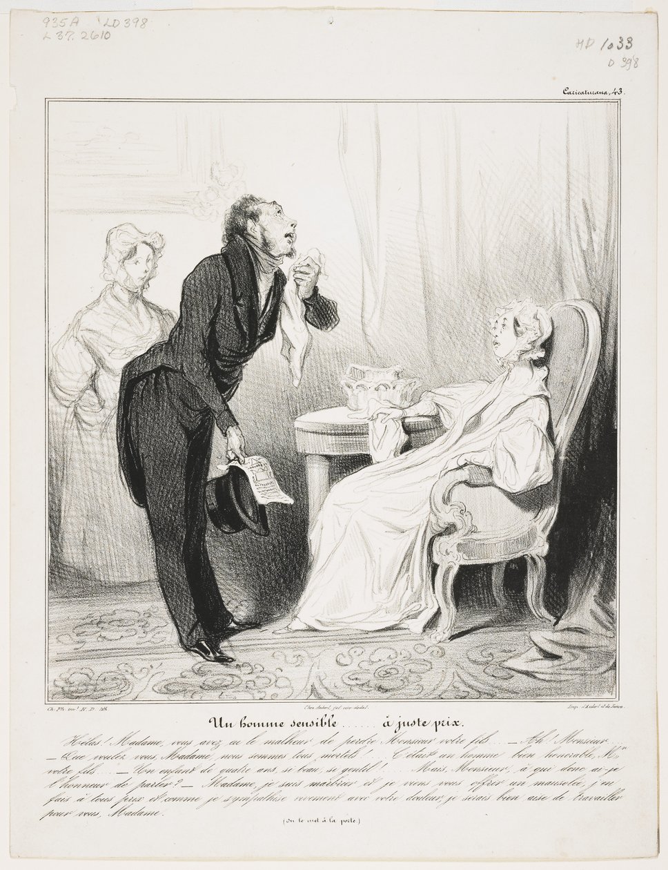 Duyarlı Bir Adam (Caricaturana 43) by Honoré Daumier