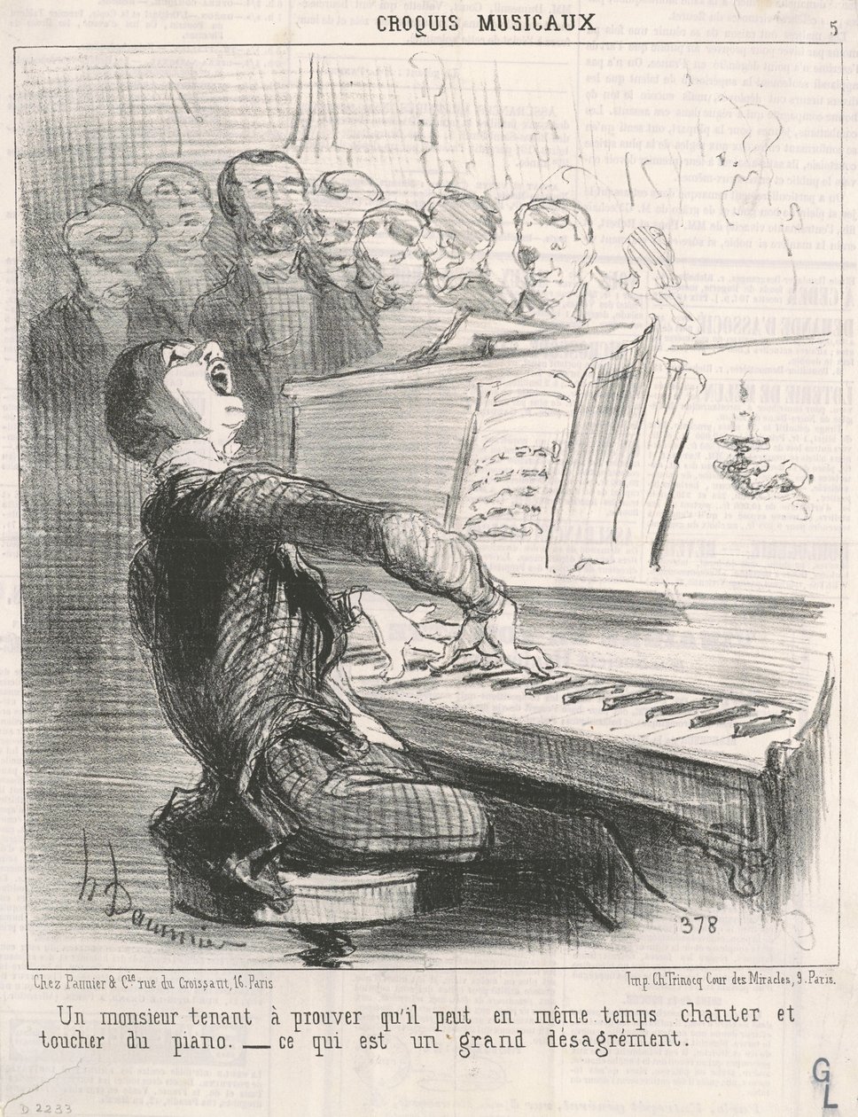 Yapabileceğini kanıtlamak isteyen bir beyefendi... by Honoré Daumier