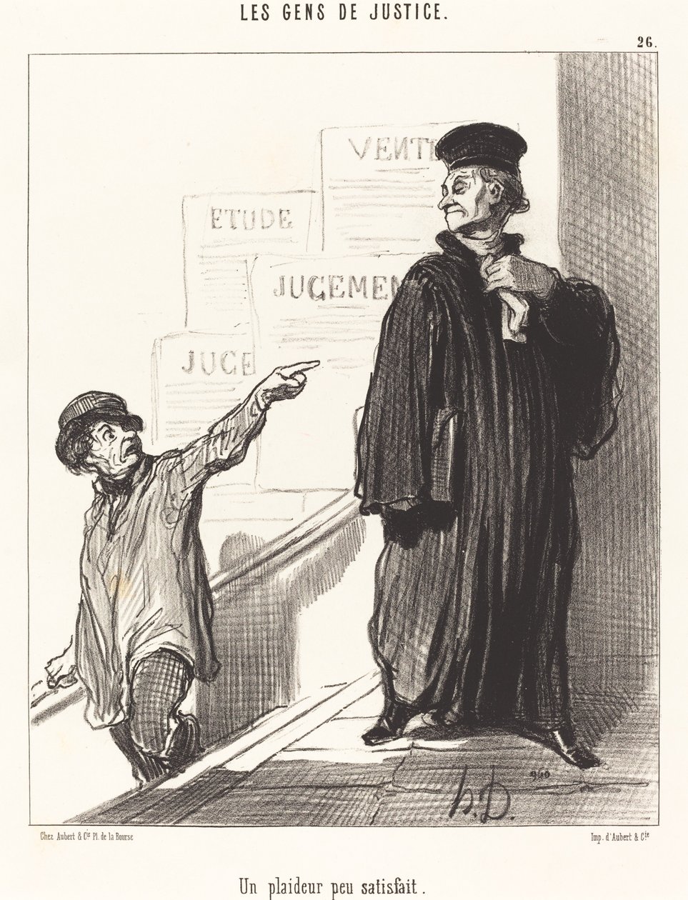 Memnun olmayan bir davacı by Honoré Daumier