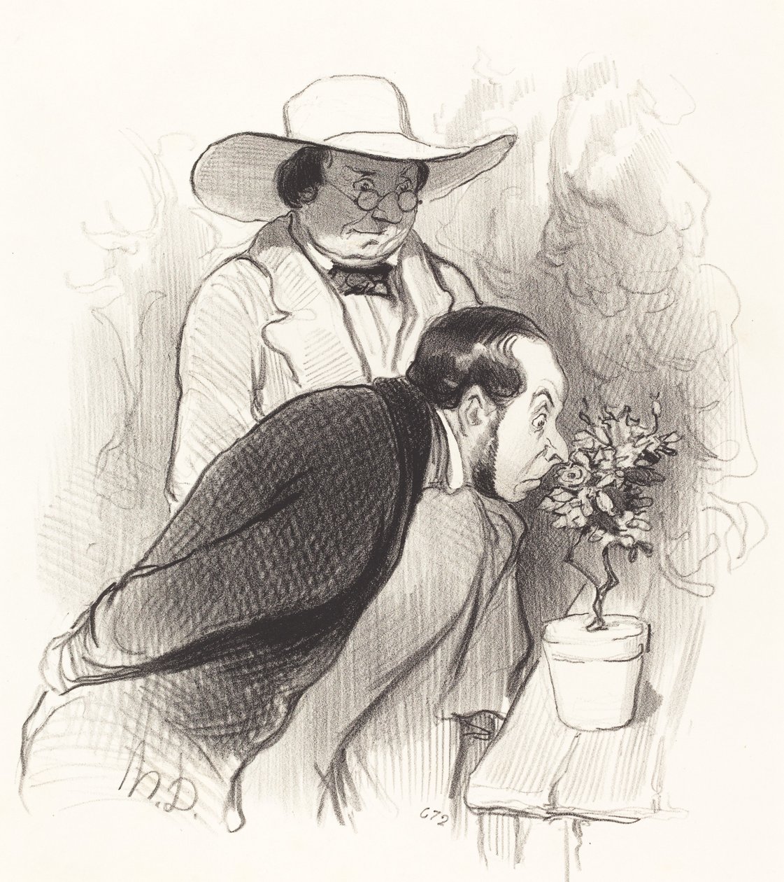 Bir Botanistin Zaferi by Honoré Daumier