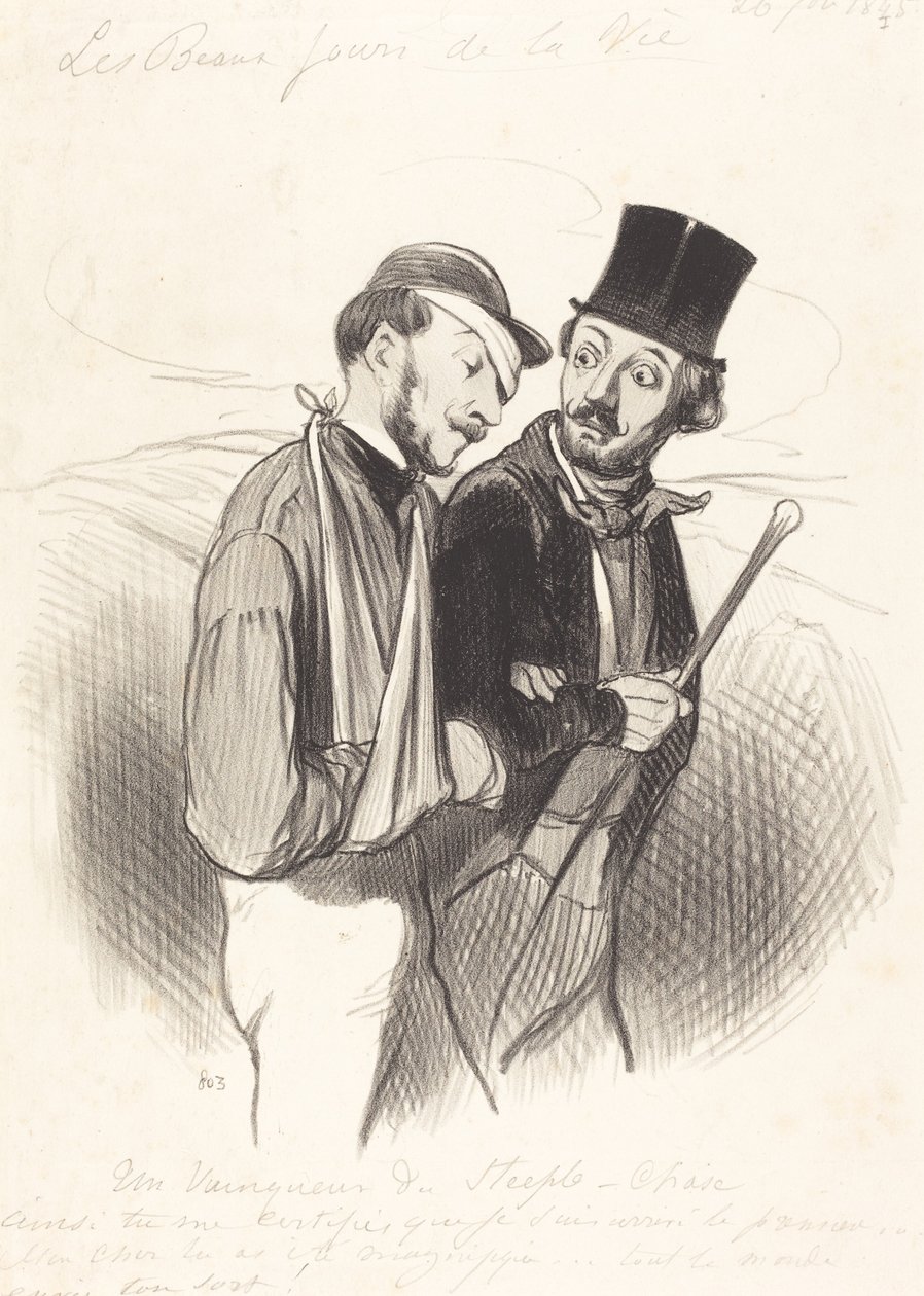 Engelli koşu kazananı by Honoré Daumier