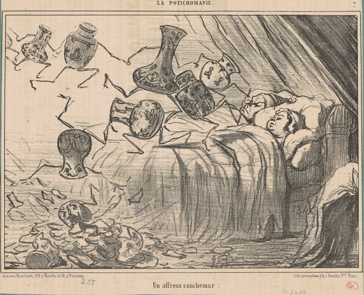 korkunç bir kabus by Honoré Daumier