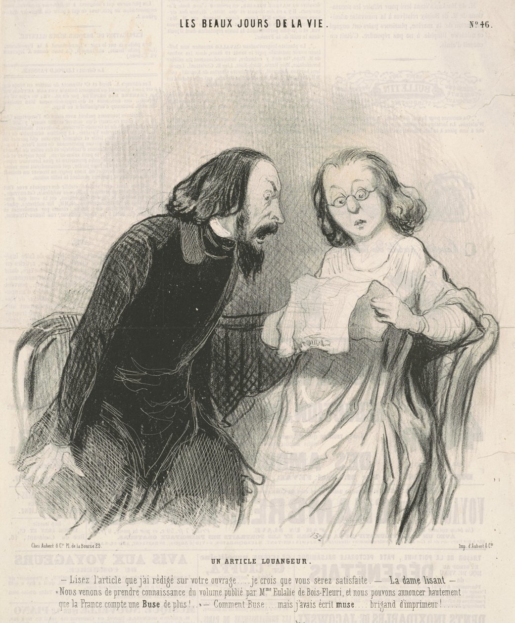 Övgü dolu bir makale by Honoré Daumier