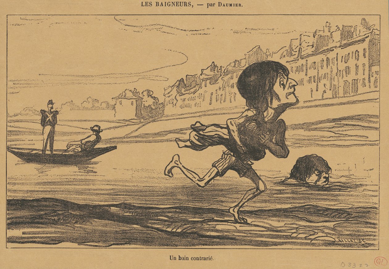 üzgün bir banyo by Honoré Daumier