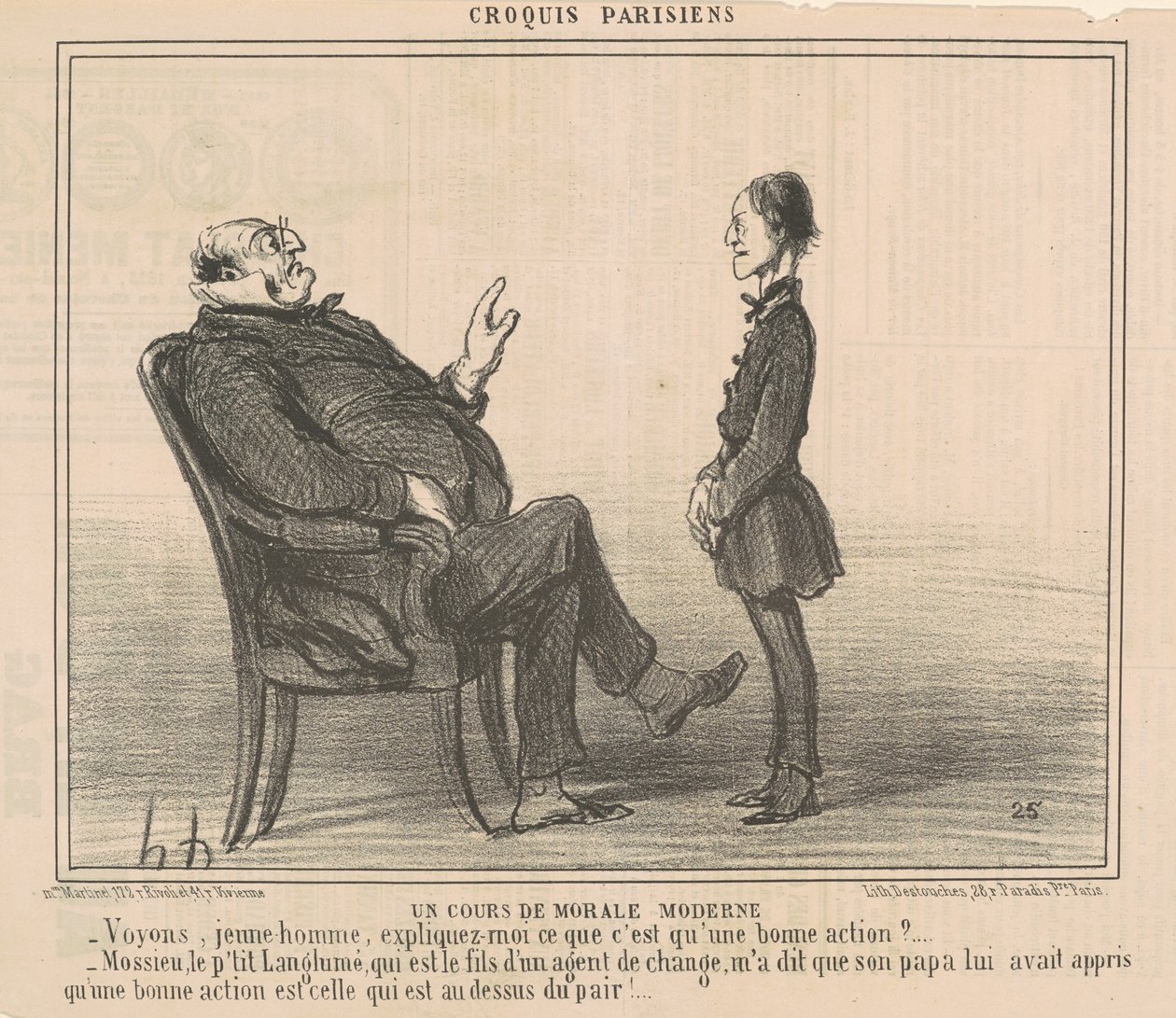 Modern ahlak dersi by Honoré Daumier