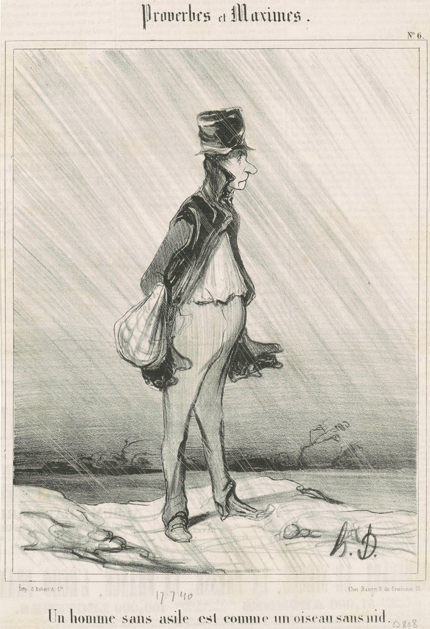 Evsiz bir adam... by Honoré Daumier