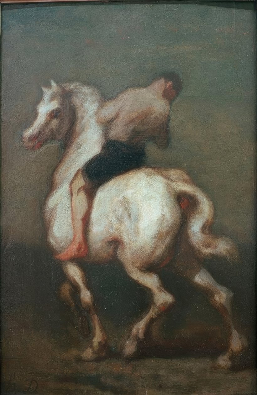 Beyaz atlı bir adam by Honoré Daumier