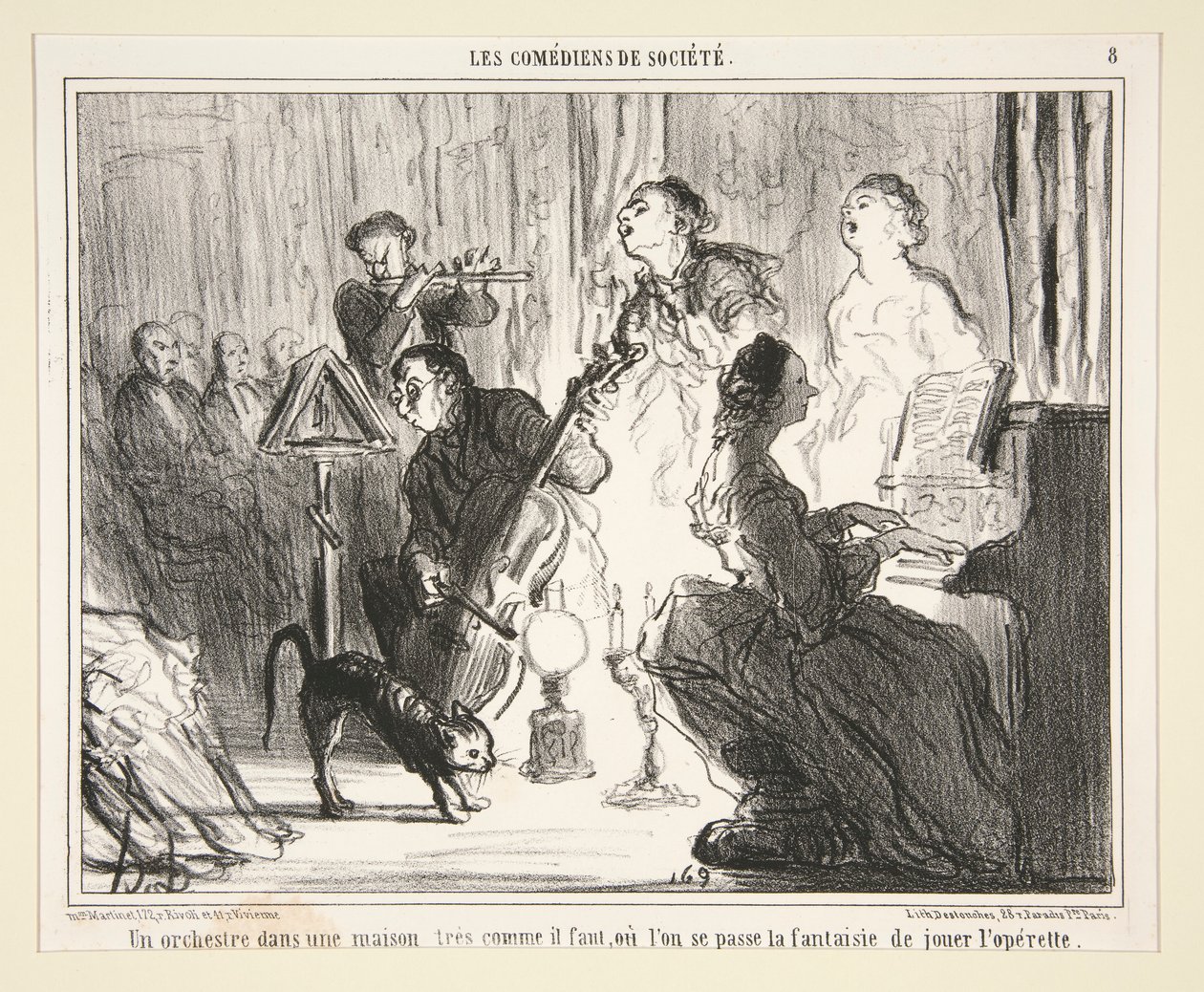 Bir evde bir orkestra by Honoré Daumier