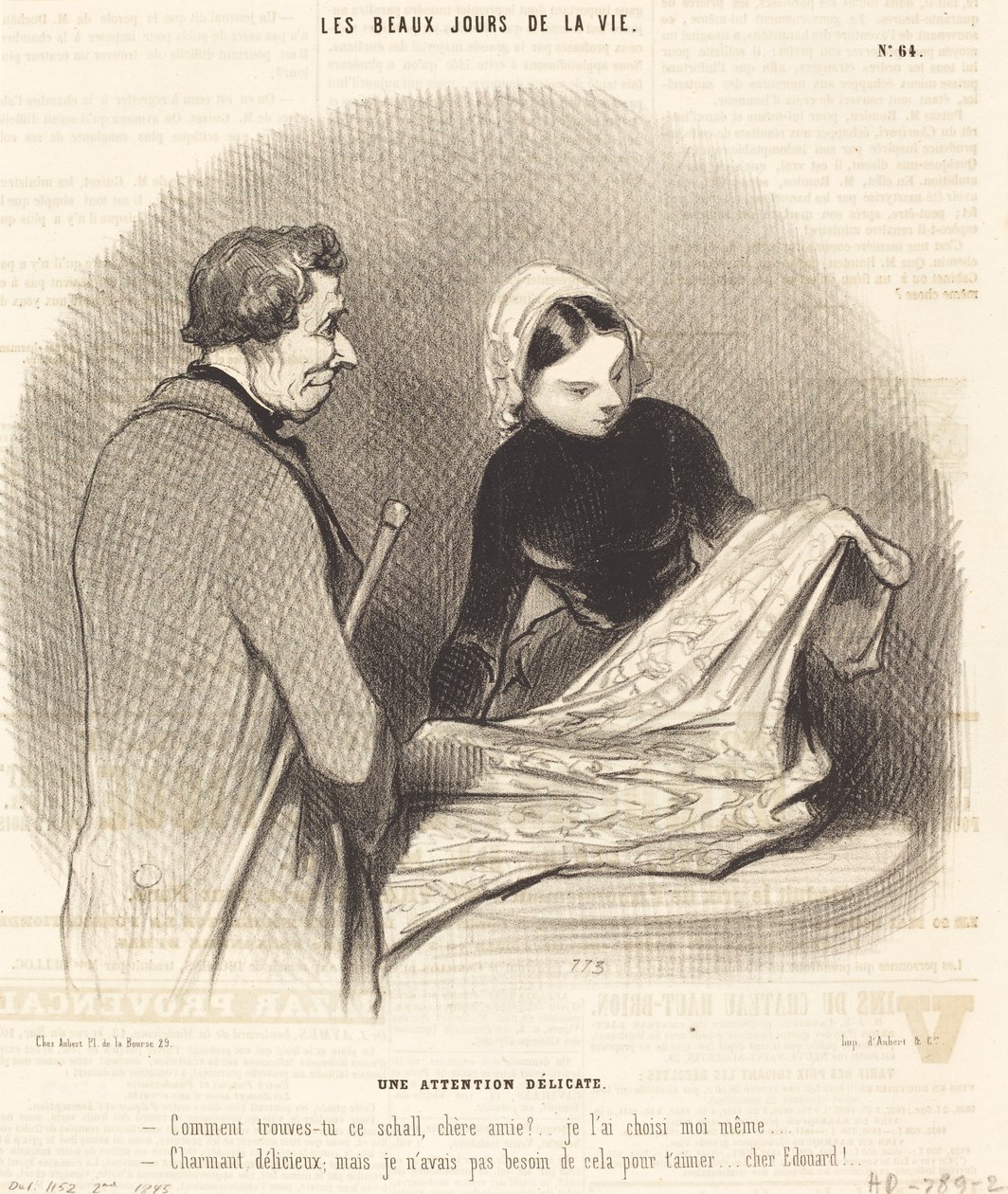 Hassas bir dikkat by Honoré Daumier