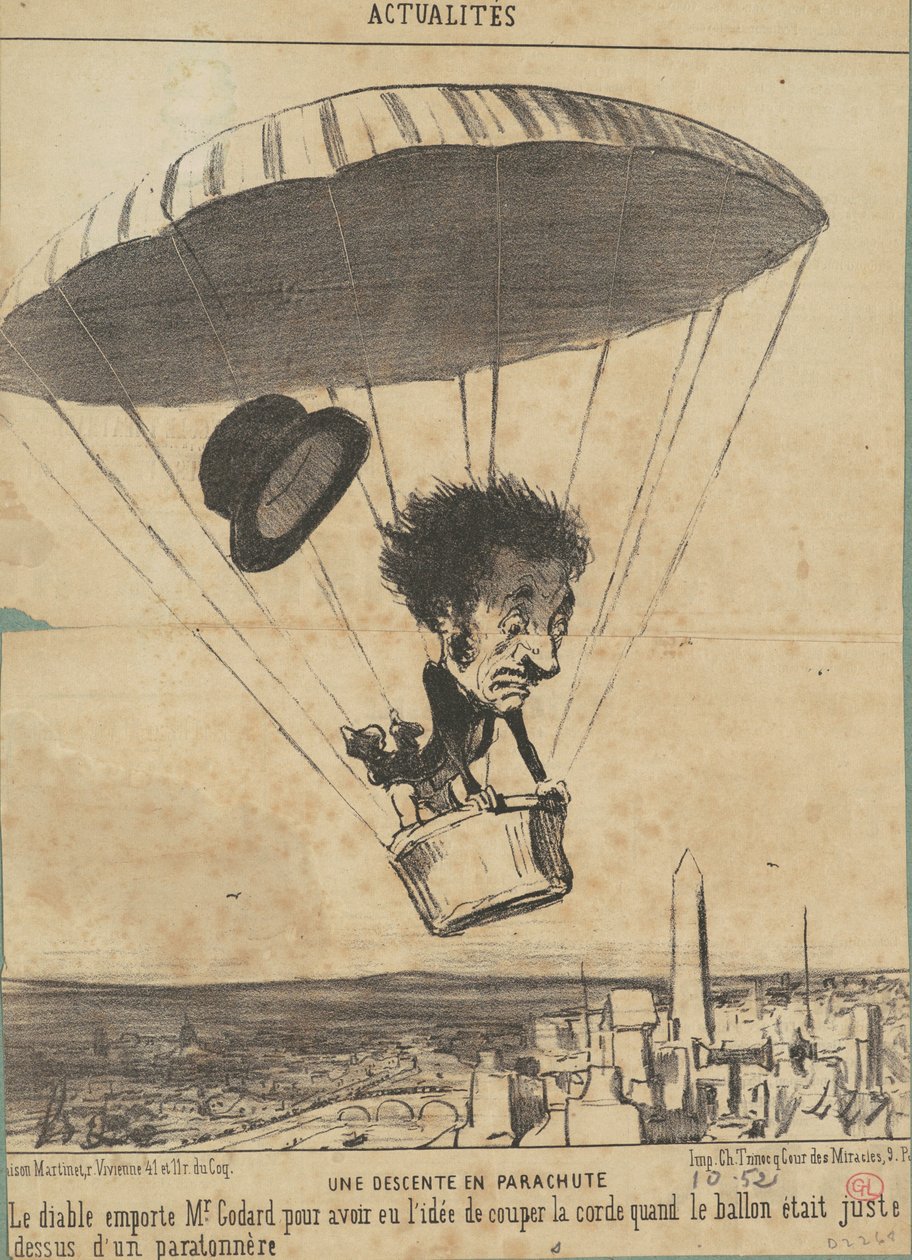 Paraşütle iniş by Honoré Daumier