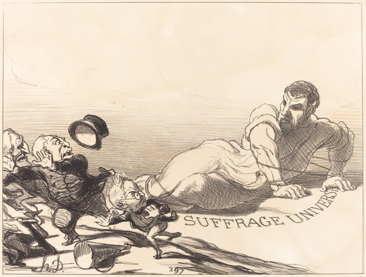 Lilliputluların Paniği... by Honoré Daumier