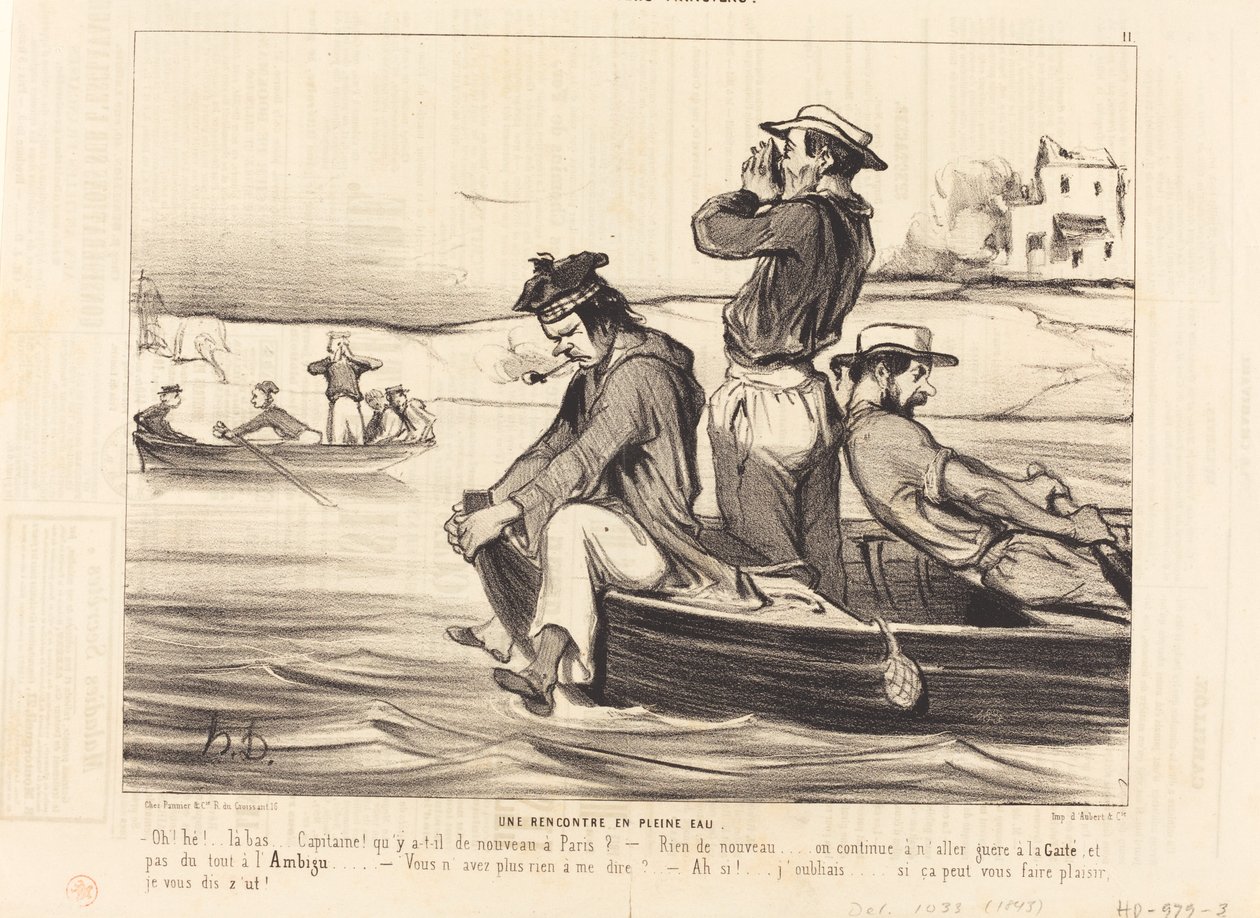 Açık suda bir toplantı by Honoré Daumier
