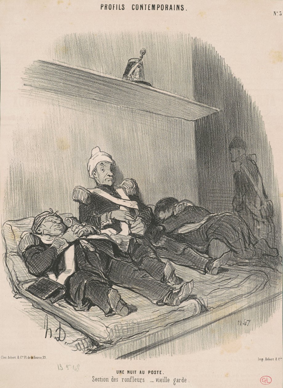Postada bir gece by Honoré Daumier
