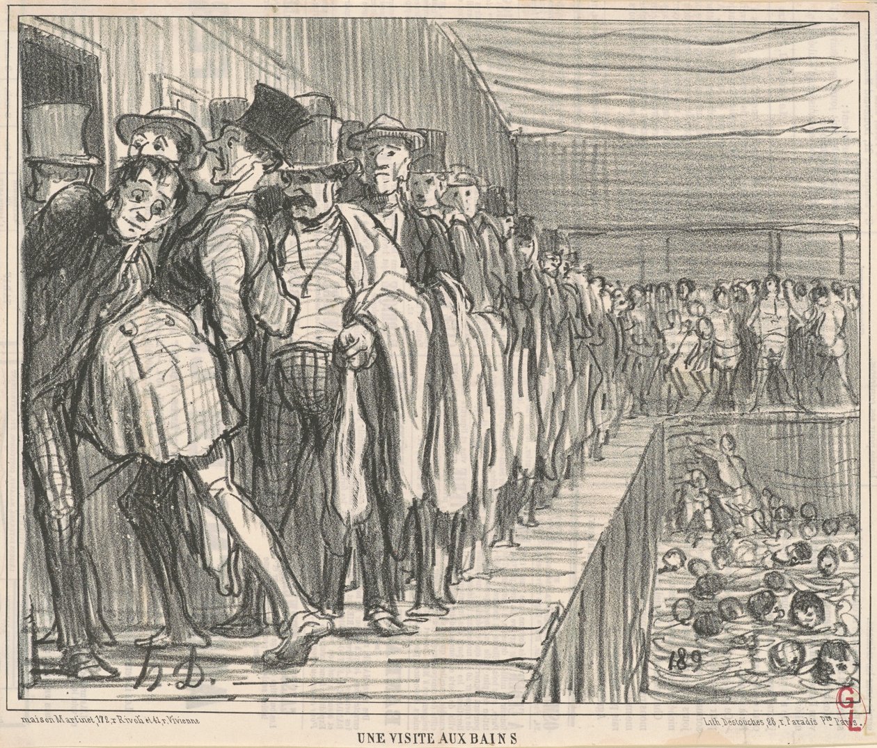 hamam ziyareti by Honoré Daumier