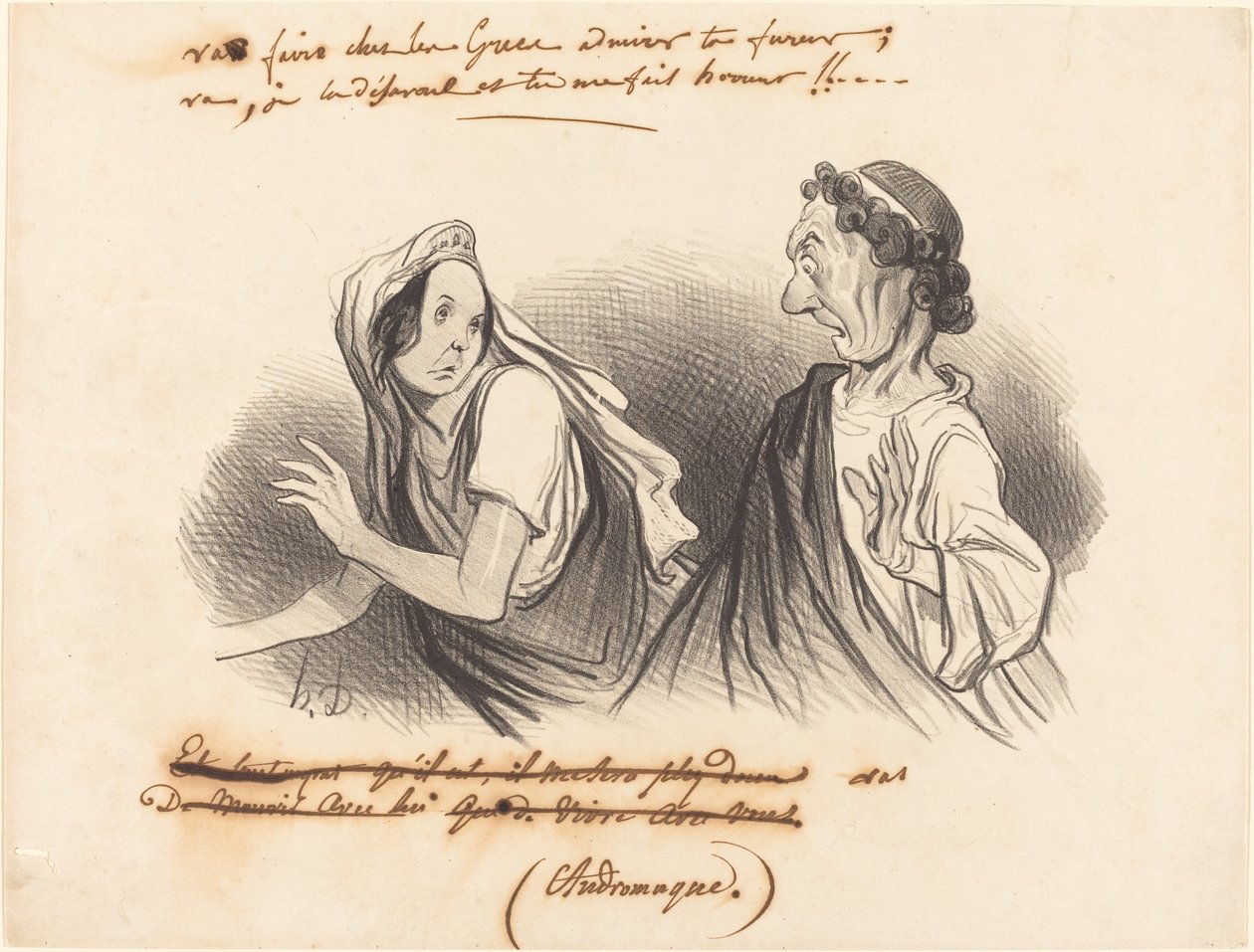 Git... öfkene hayran ol... by Honoré Daumier