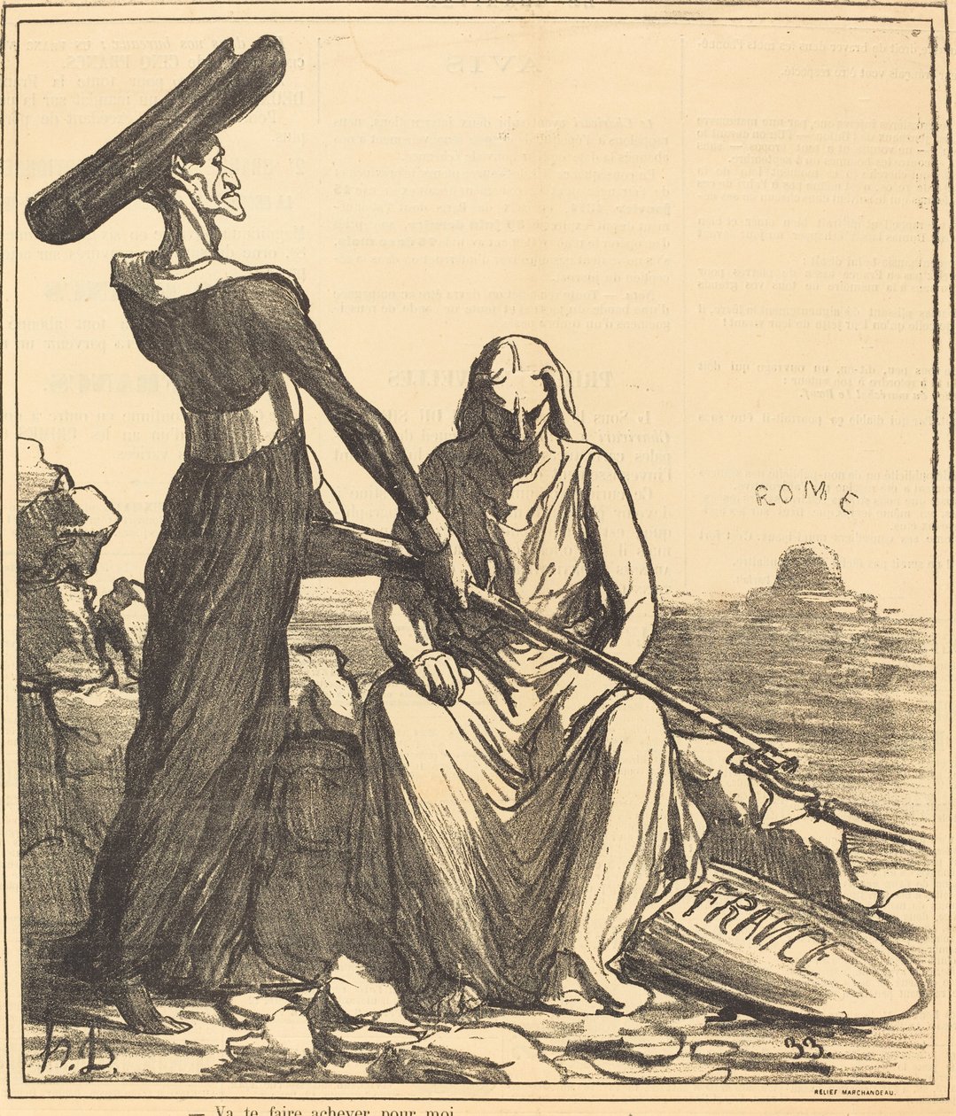 benim için seni bitireceğim by Honoré Daumier