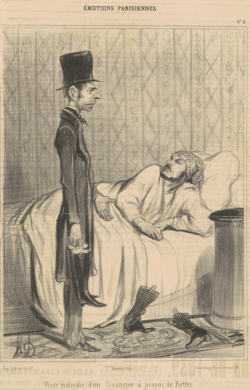 Bir alacaklıdan sabah ziyareti by Honoré Daumier