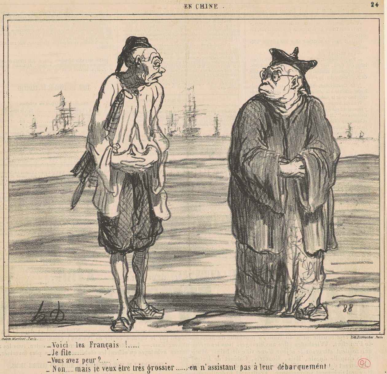 Fransızlar gelsin! ... ben kızım ... by Honoré Daumier
