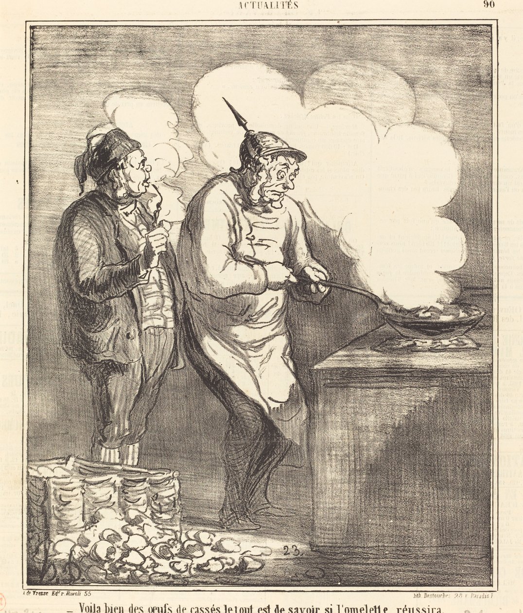 İşte kırık yumurtalar... by Honoré Daumier