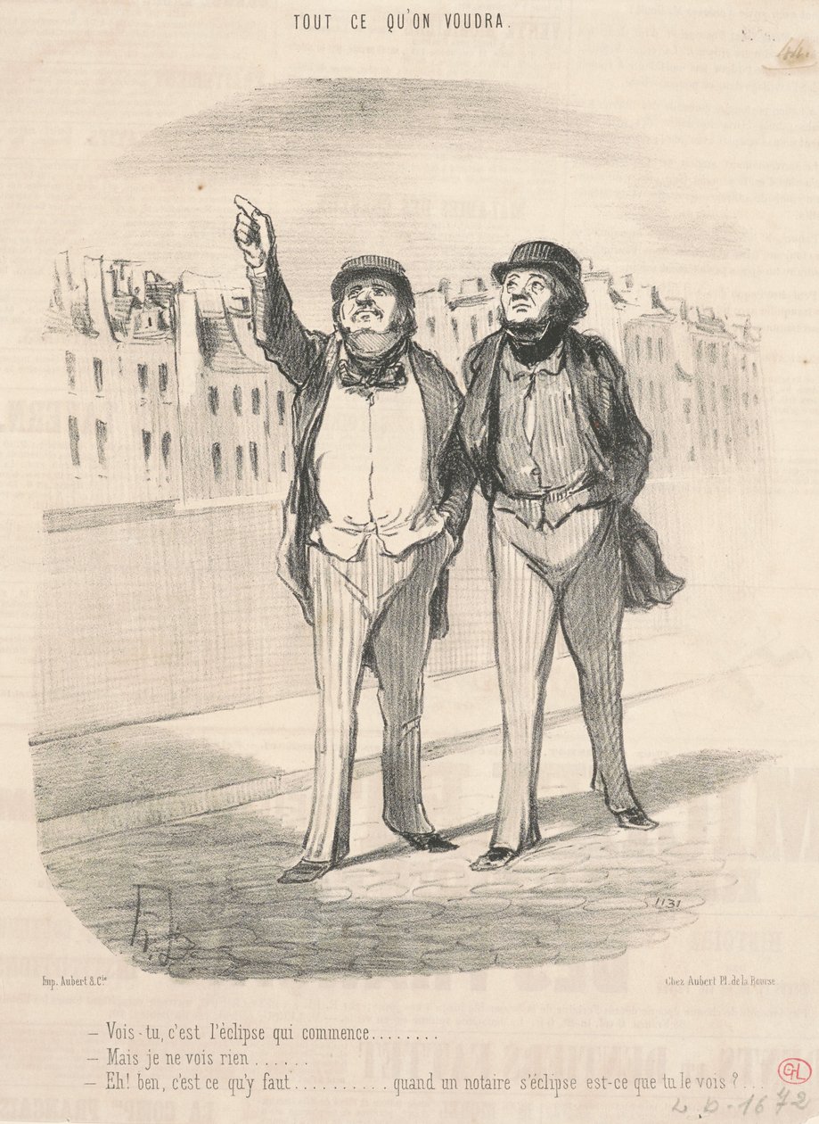 Görüyorsunuz, başlayan tutulma... by Honoré Daumier