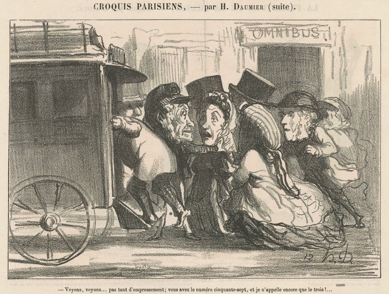 Bakalım... Çok hevesli değil... by Honoré Daumier