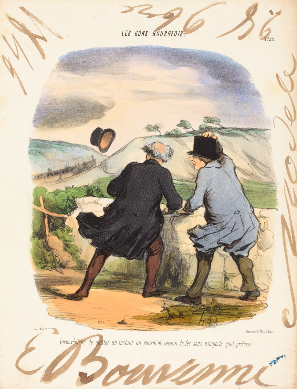 Ayrılmanın dezavantajı by Honoré Daumier and Edouard Bouvenne