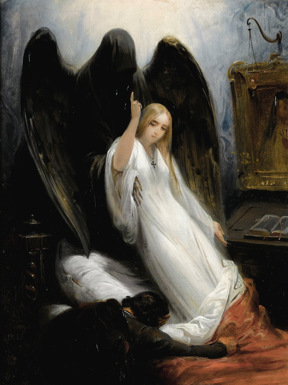 Ölüm Meleği Çalışması by Emile Jean Horace Vernet