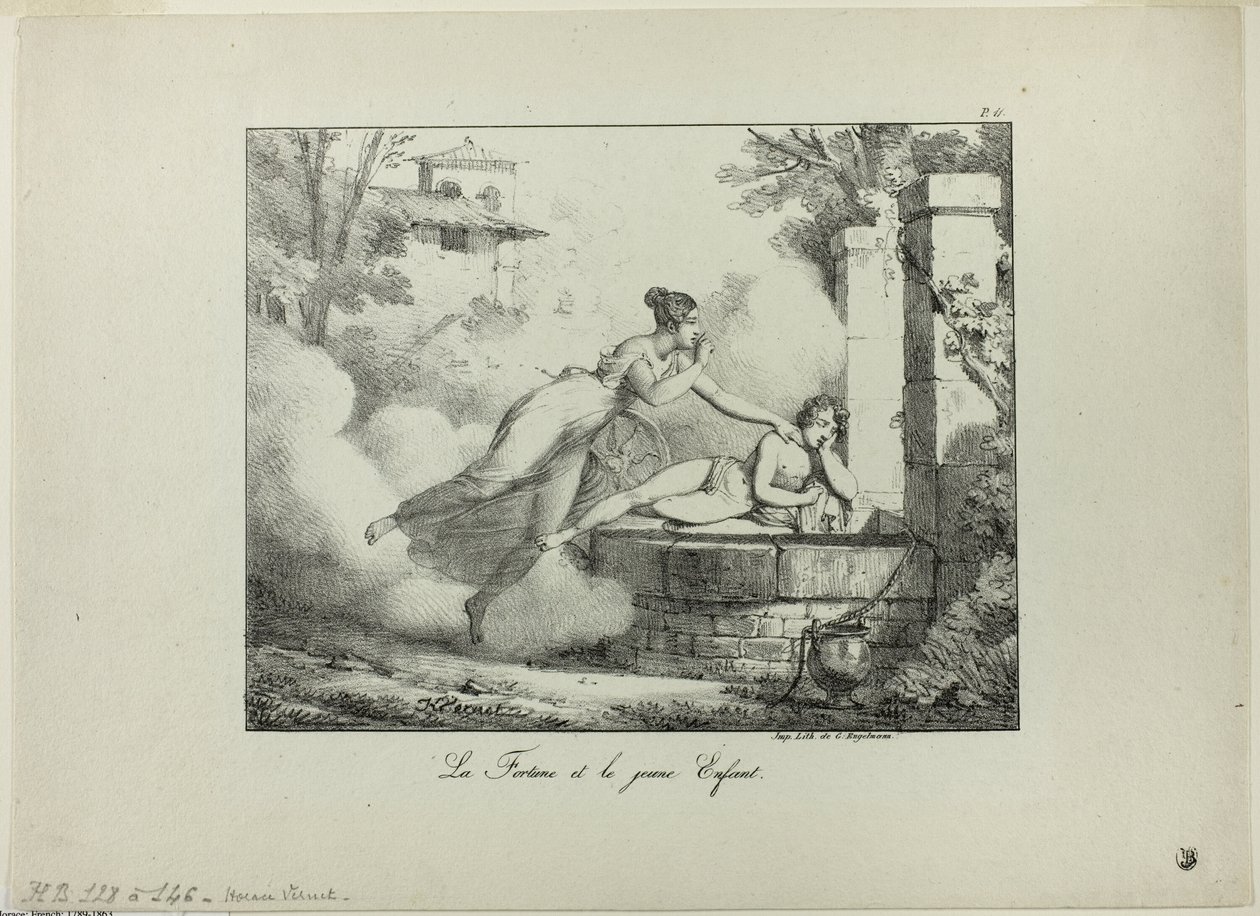 Servet ve Küçük Çocuk by Emile Jean Horace Vernet