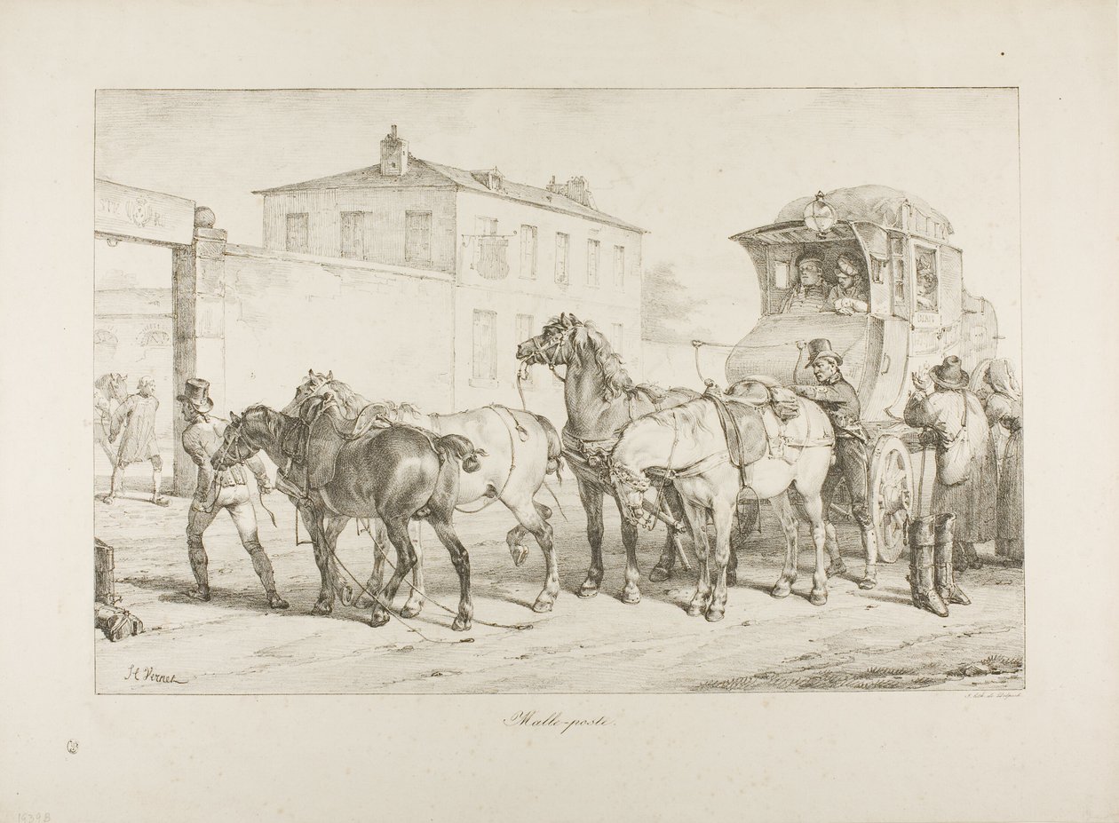 Posta Koçu by Emile Jean Horace Vernet