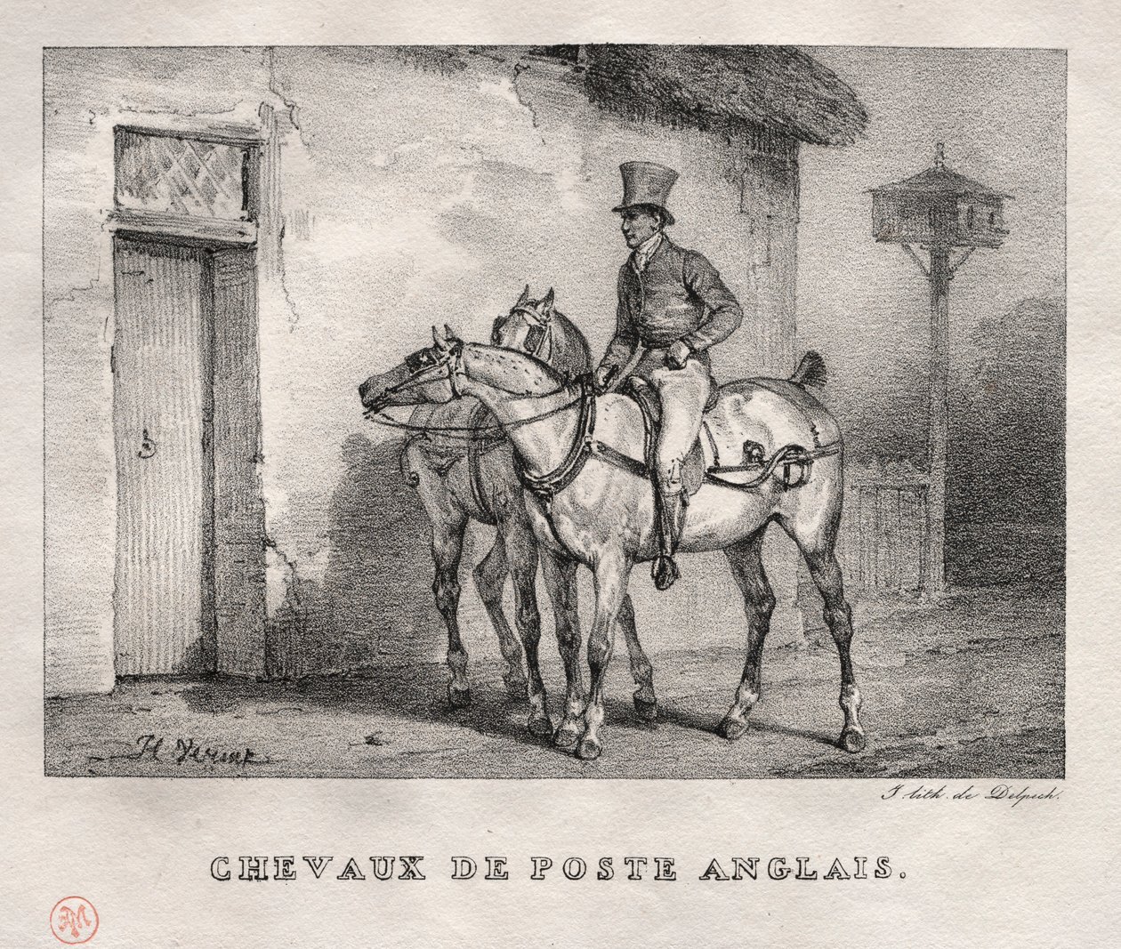 Posta Atları, 1823. by Emile Jean Horace Vernet