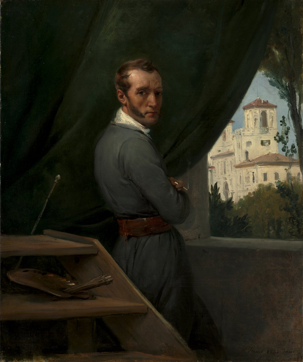 Roma'da Otoportre by Emile Jean Horace Vernet