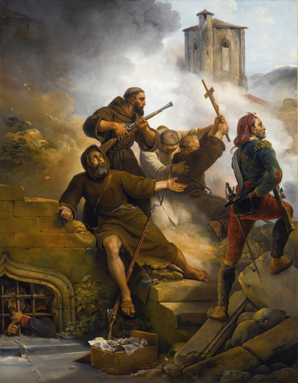 İlk Zaragoza Kuşatması, 1819. by Emile Jean Horace Vernet