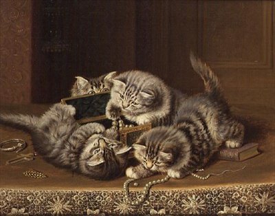 yavru kedi by Horatio Henry Couldery