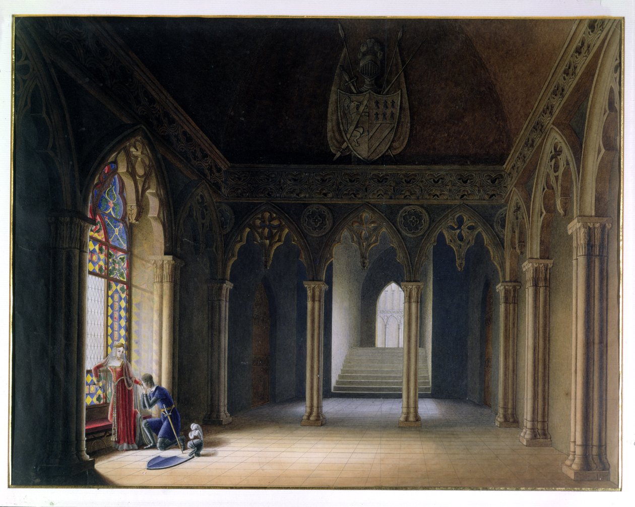 Şövalyelerin Ayrılışı (suluboya) by Hortense de Beauharnais