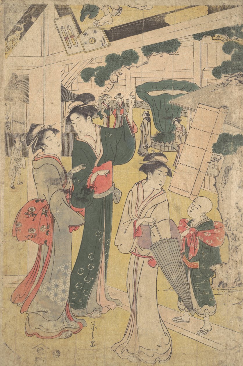 Kadın grubu. by Hosoda Eishi