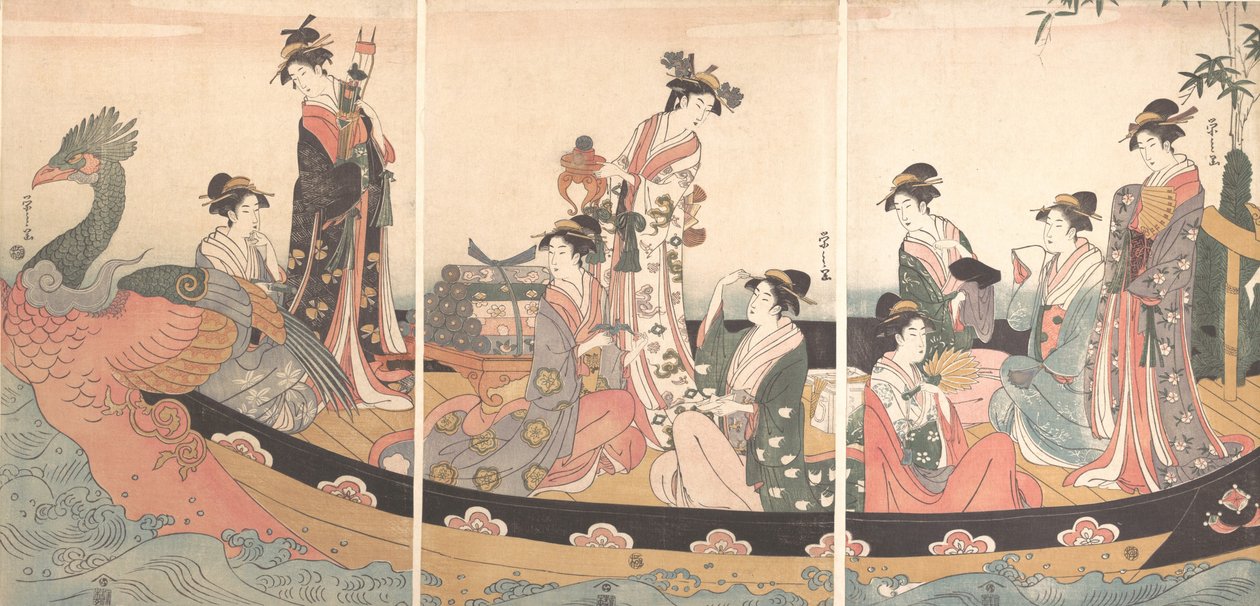 Hazine Teknesi, ca. 1795. by Hosoda Eishi