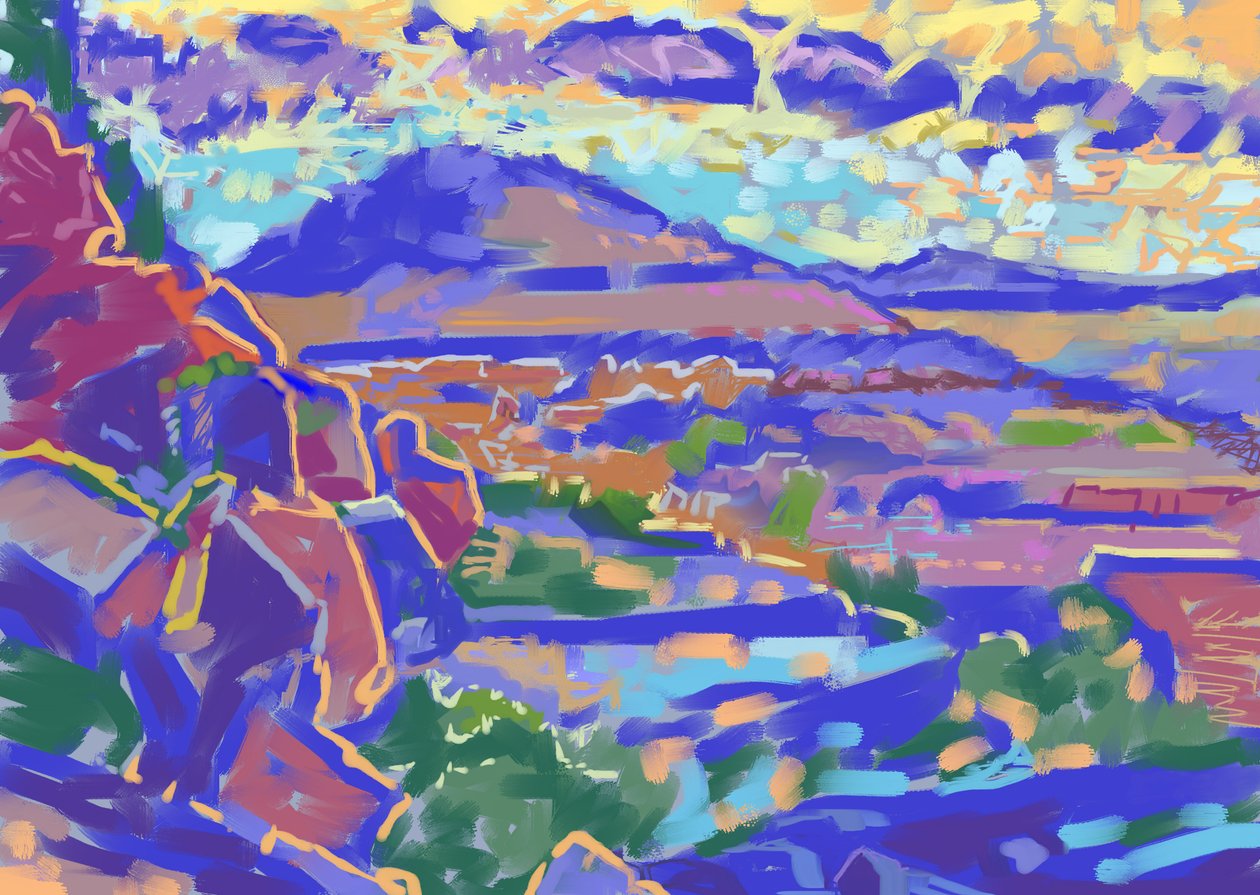 Kara ve Işık, Sedona (bilgisayar sanatı) by Howard Ganz
