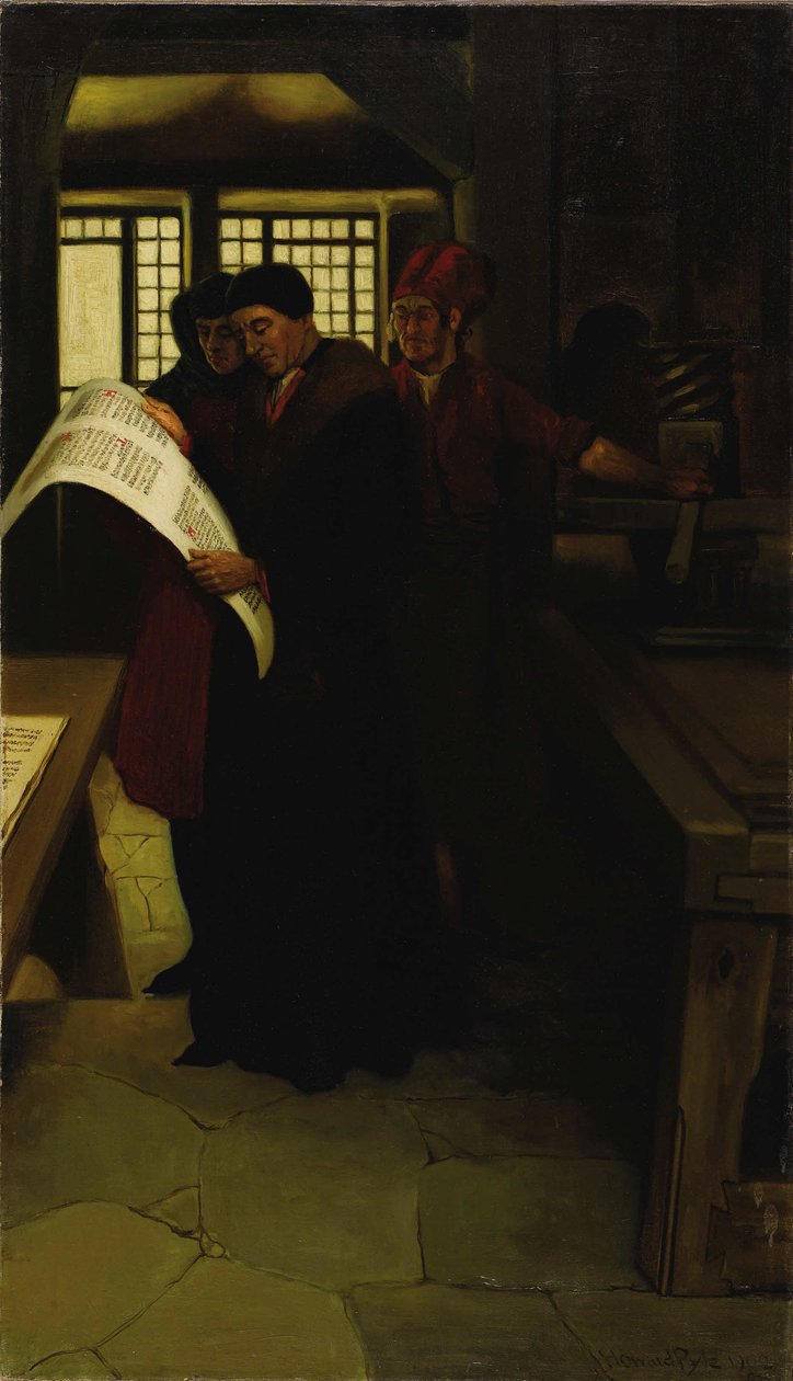 Gutenberg, Basında, 1902. by Howard Pyle