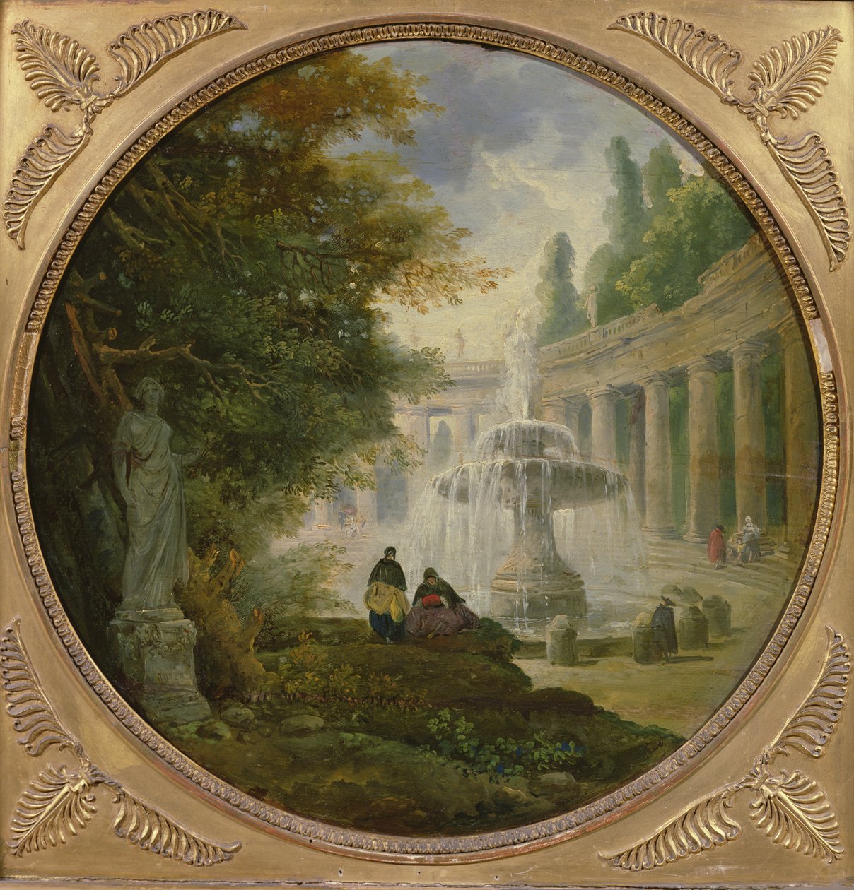 Bir parkta çeşme, c.1762-65 by Hubert Robert