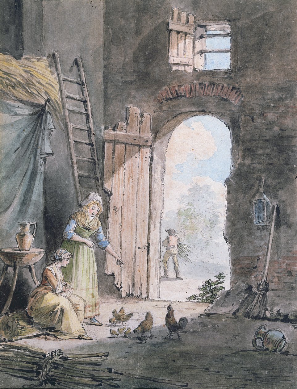 Kırsal Aile by Hubert Robert