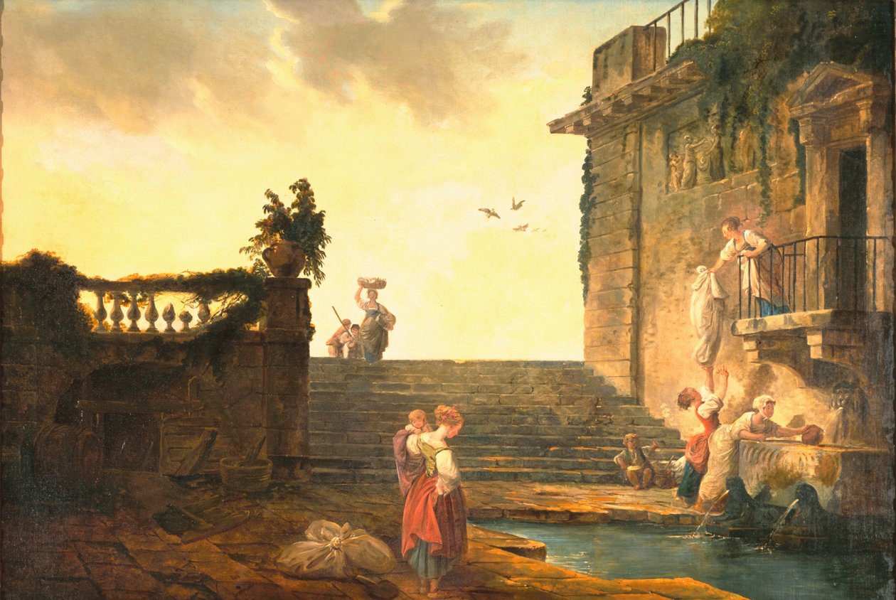 Çeşmede Çamaşırcı Kadınlar, c.1770-75 by Hubert Robert