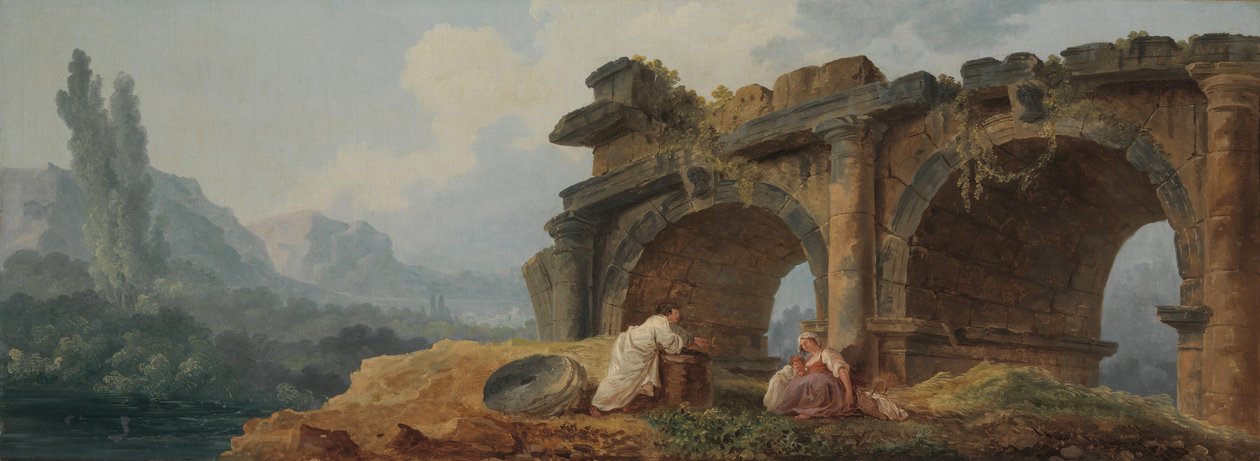 Harabelerdeki Kemerler. by Hubert Robert