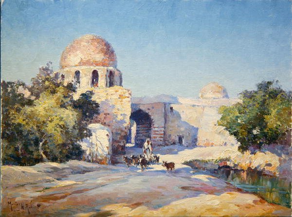 Bab Tuma (Damas) (tuval üzerine yağlı boya) by Hubert Robert