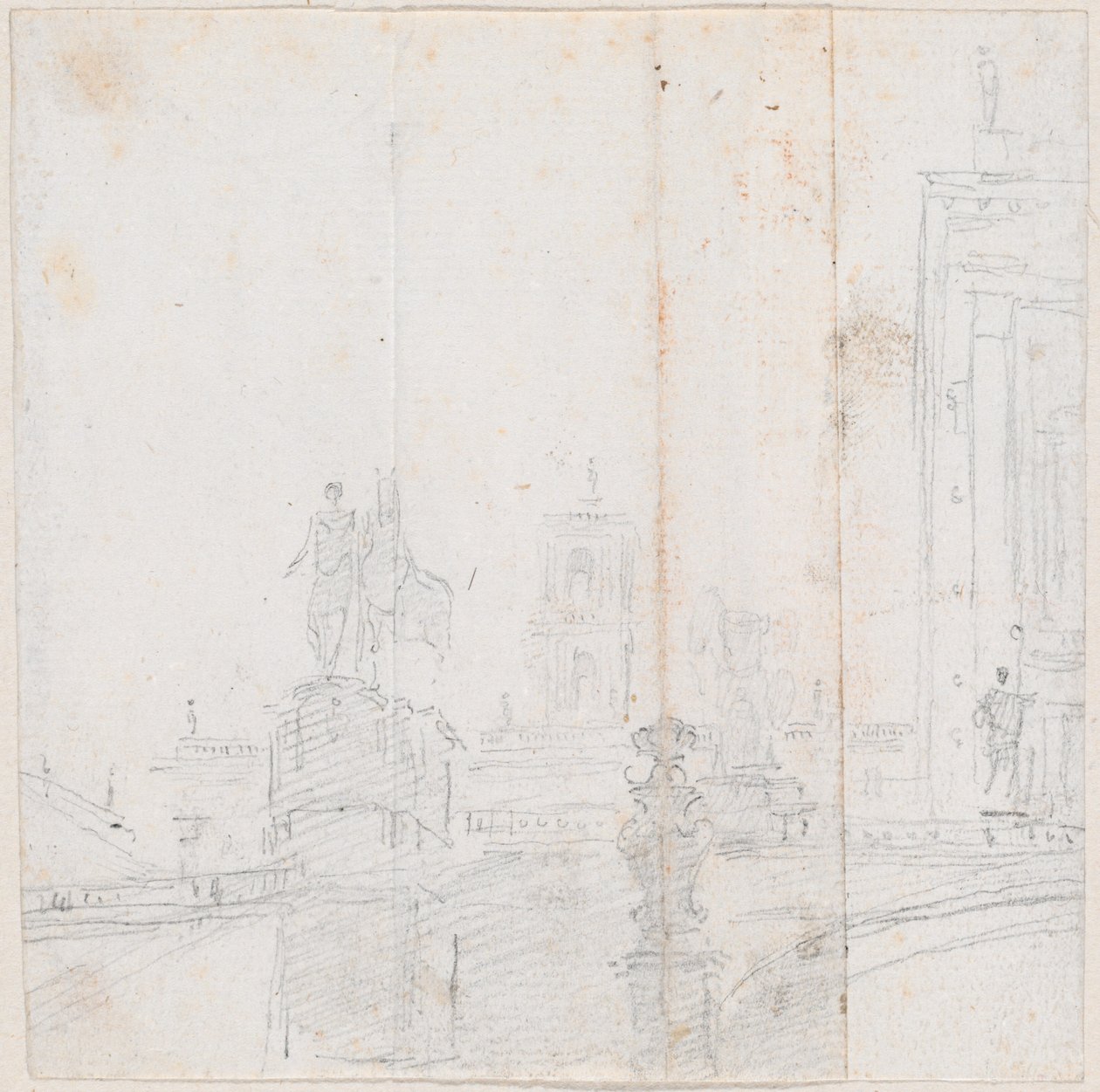 Capitoline Tepesi by Hubert Robert