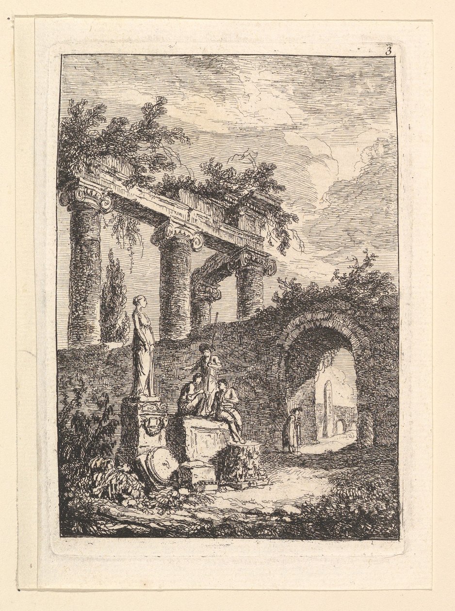 Harabelerden Önce Heykel.n.d. by Hubert Robert