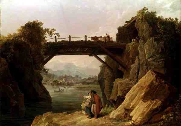Köprü (tuval üzerine yağlı boya) by Hubert Robert