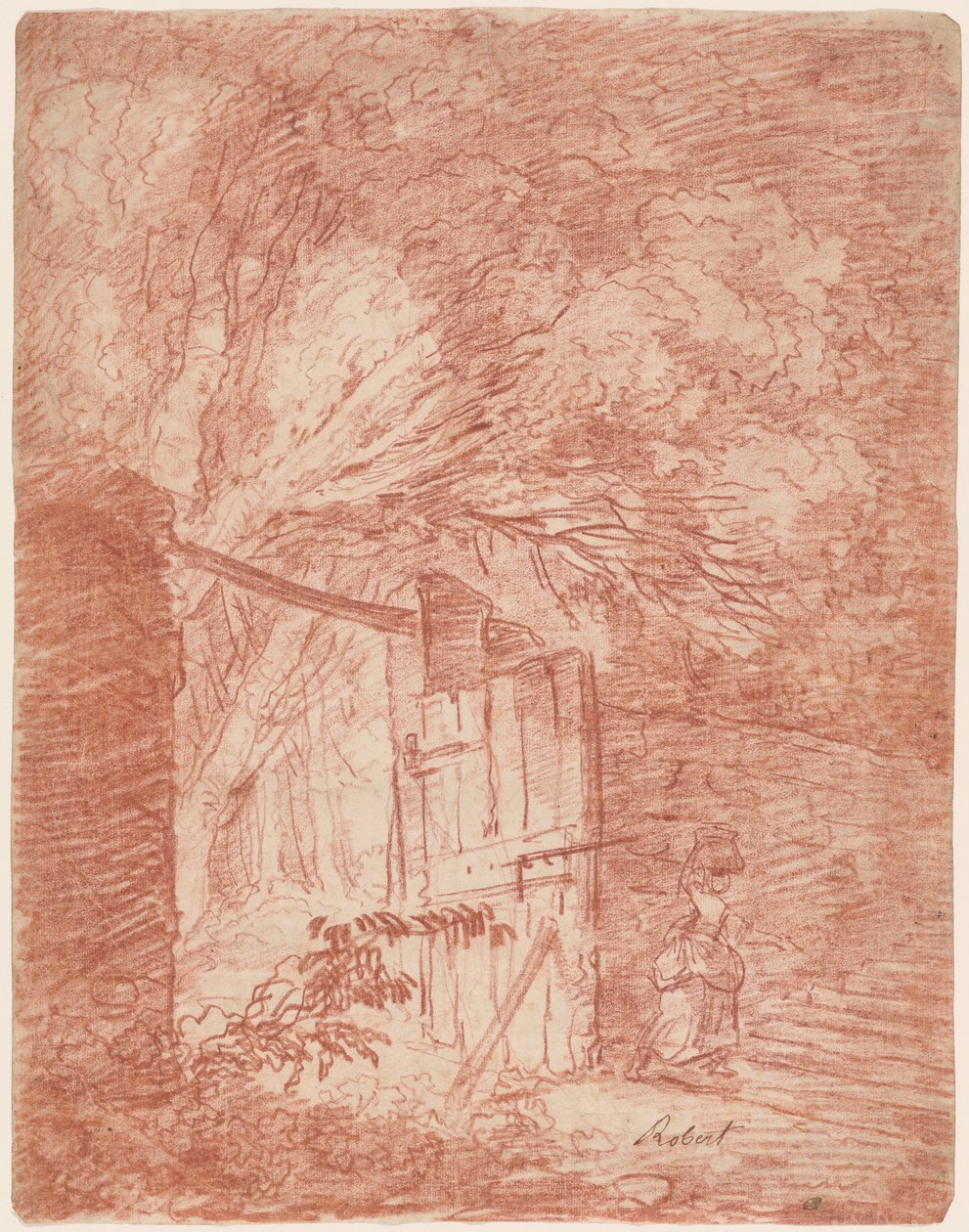 Bahçe Kapısı by Hubert Robert