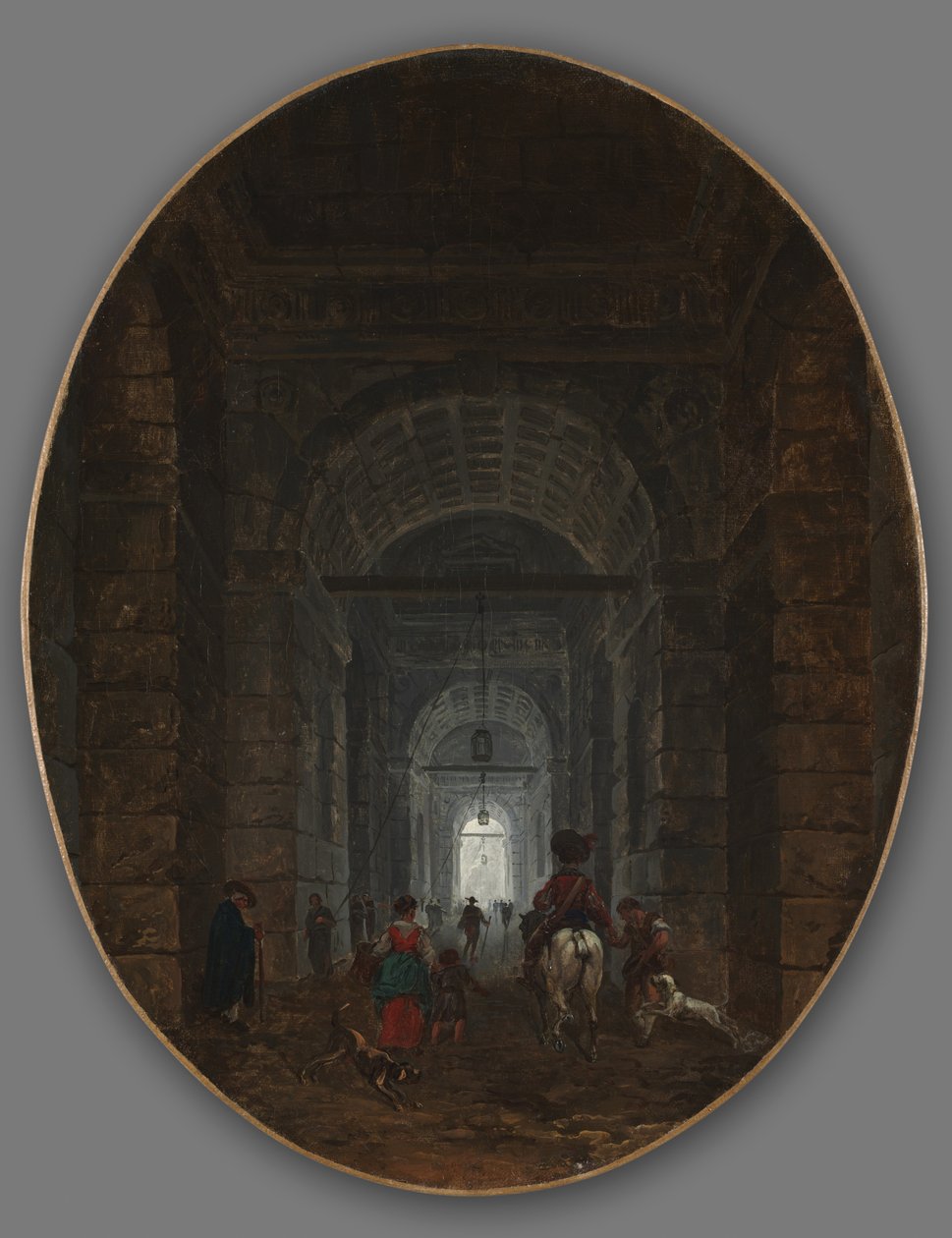 Posillipo Mağarası, c.1769 by Hubert Robert