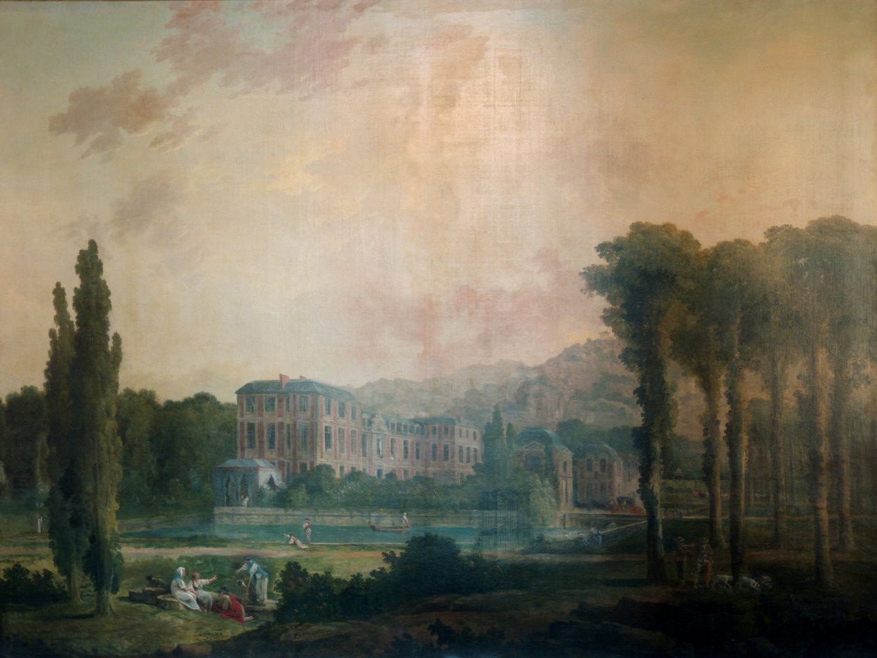 Chamarande kalesinin görünümü by Hubert Robert